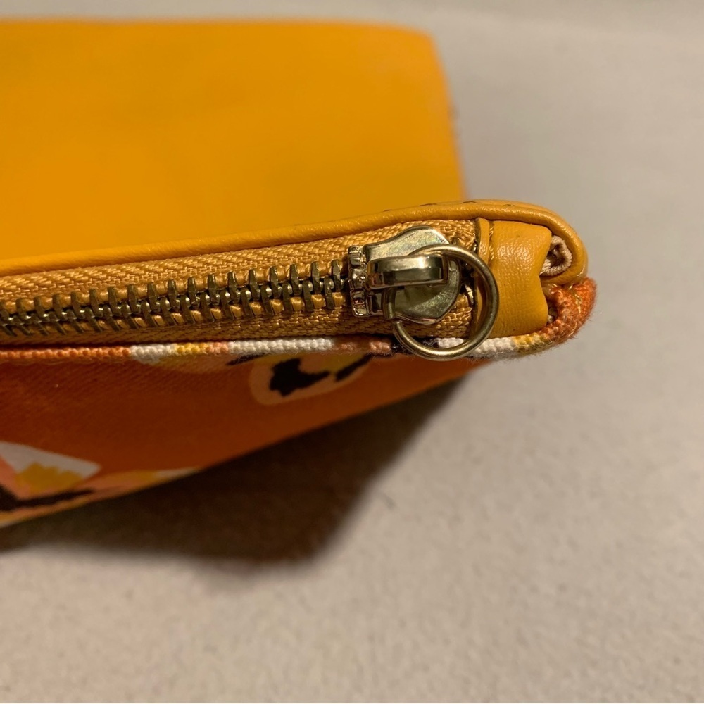 Rachel Pally Womens Floral Orange Yellow Fold Over Clutch - Picture 6 of 8